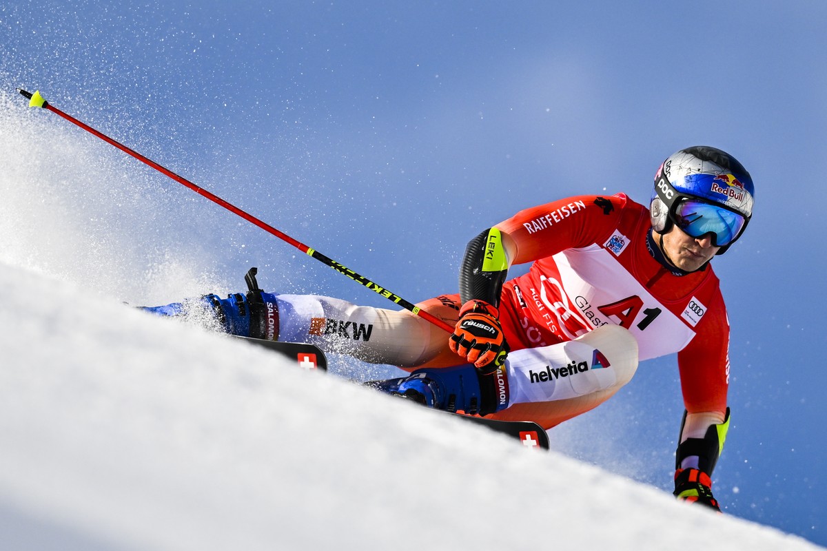 Marco Odermatt, dimanche lors du géant de Sölden en Autriche.