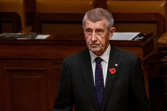 epa12500798 Leader of the ANO (YES) movement and coalition candidate for Prime Minister Andrej Babis attends the first session of the new Chamber of Deputies, in Prague, Czech Republic, 03 November 20 ...