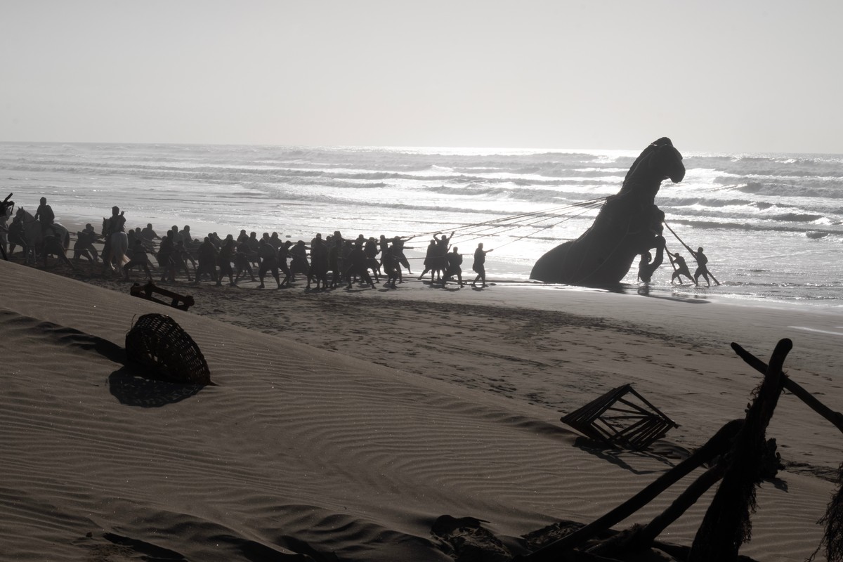 This image released by Universal Pictures shows a scene from "The Odyssey." (Melinda Sue Gordon/Universal Pictures via AP)
Film Review - The Odyssey
