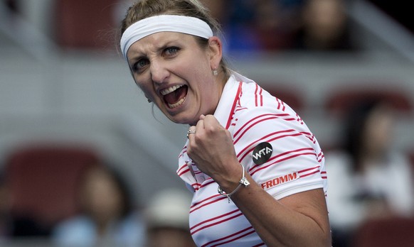 Timea Bacsinszky beisst sich in Peking durch.