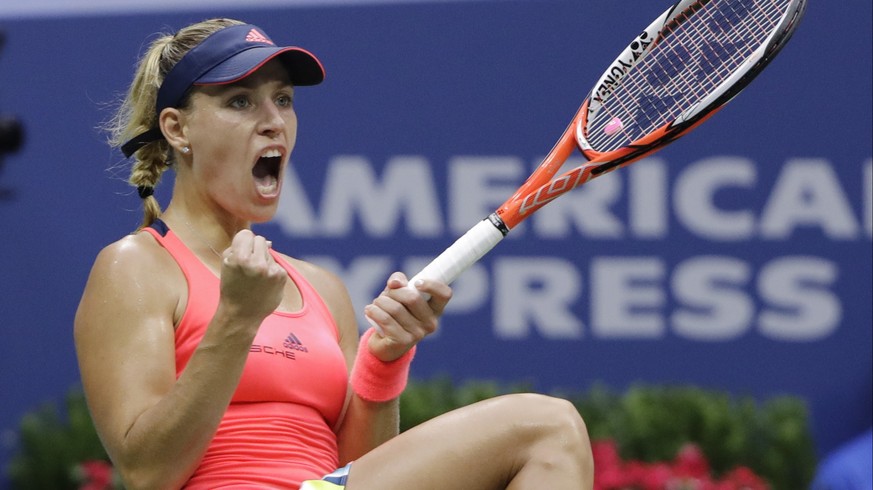 Da muss die Freude raus: Angelique Kerber besiegt Karolina Pliskova im US-Open-Final in drei Sätzen.