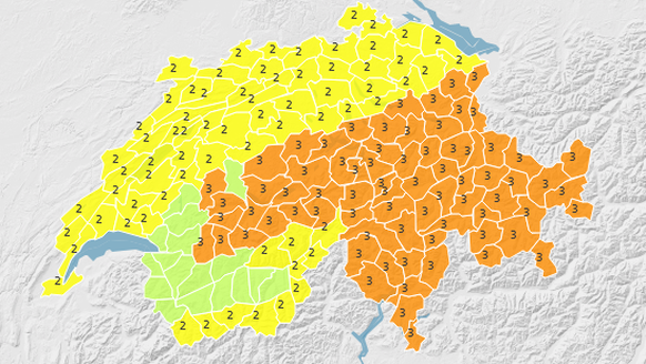3 = erhebliche Gefahr, 2 = mässige Gefahr