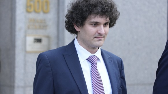 FILE - FTX founder Sam Bankman-Fried leaves Federal court, Wednesday, July 26, 2023, in New York. Prosecutors asked a New York judge on Friday, March 15, 2024 to sentence FTX founder Sam Bankman-Fried ...