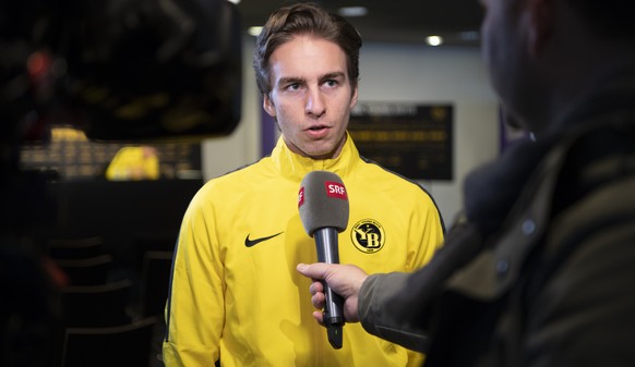 YBs Gianluca Gaudino im Interview mit Journalisten an der traditionellen Medienkonferenz der Berner Young Boys vor dem Start zur zweiten Saisonhaelfte, am Mittwoch, 30. Januar 2019 im Stade de Suisse, ...