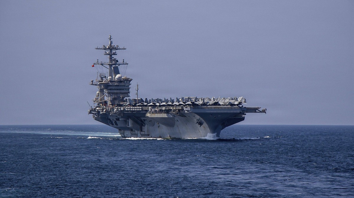 August 18, 2026, Arabian Sea, United States: The U.S. Navy Nimitz-class aircraft carrier USS Abraham Lincoln underway during Operation Epic Fury, May 29, 2026, in the Arabian Sea. Arabian Sea United S ...