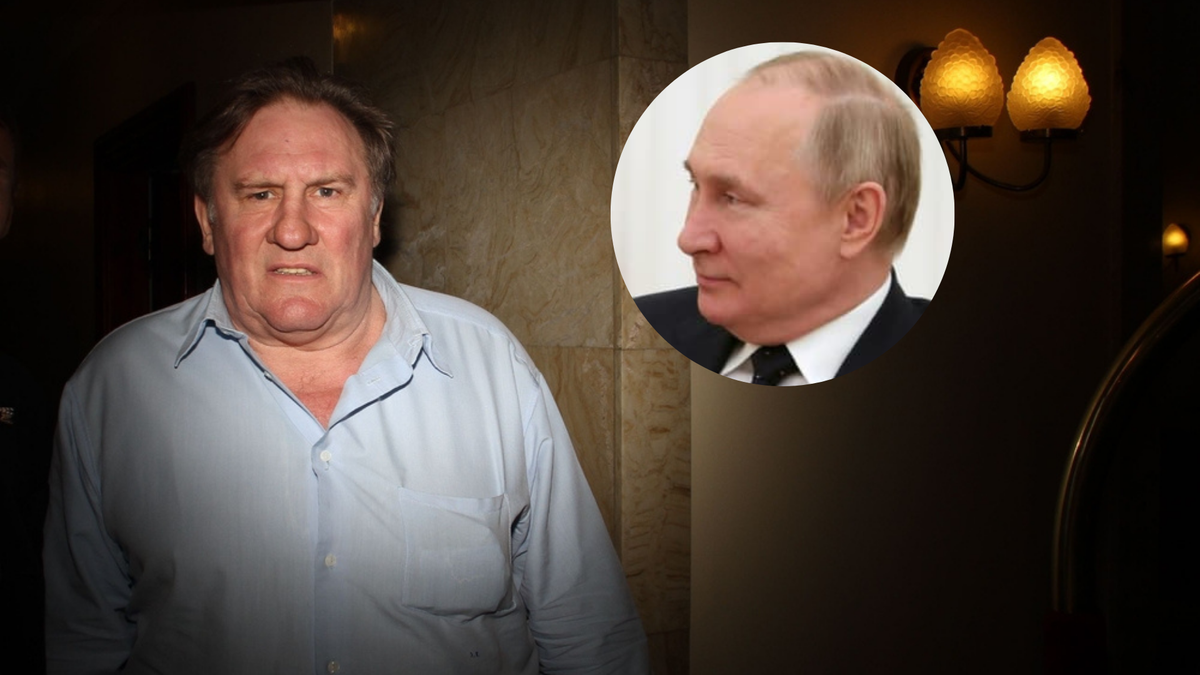 Gérard Depardieu à Marioupol, Ukraine, en 2013.