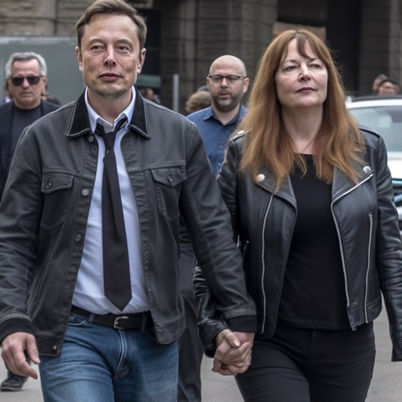 Nanu, wen haben wir denn da? Ja, logisch, das ist Elon Musk, aber der hier Abgebildete twitterte daraufhin, er würde «dieses Outfit niemals tragen». Und seine Begleiterin ...
