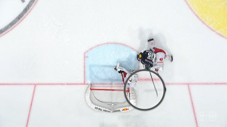 Auch hier ist die Scheibe klar hinter der roten Linie.