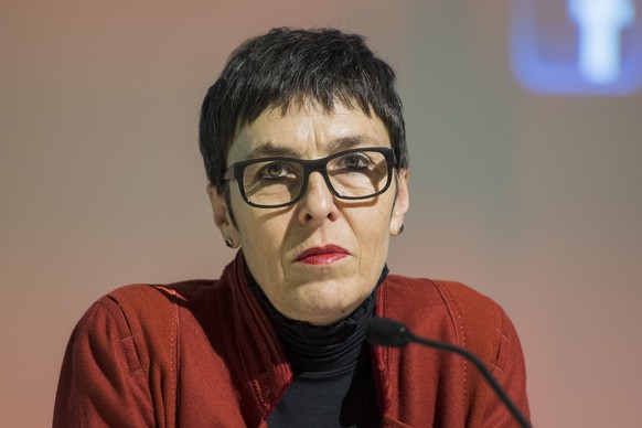 Barbara Gysi anlaesslich der Delegiertenversammlung der SP Schweiz vom Samstag, 24. Februar 2018 in Altdorf. (KEYSTONE/Urs Flueeler)