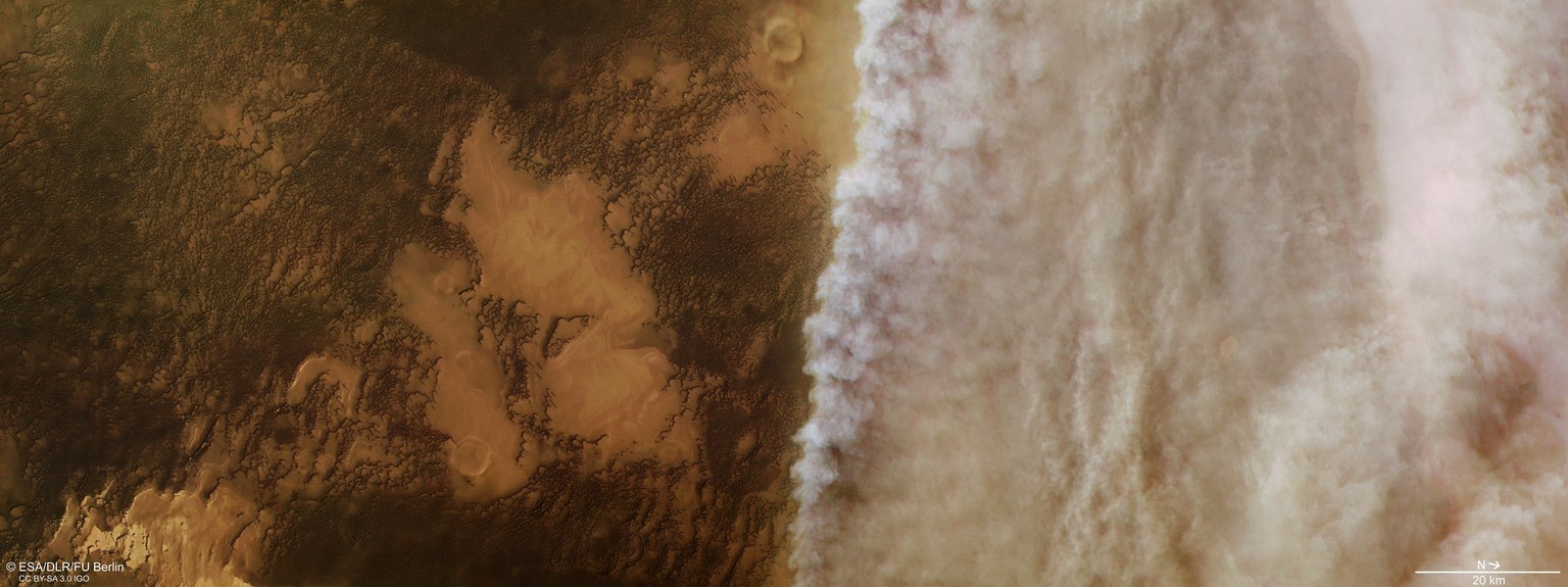 Sandsturm auf dem Mars