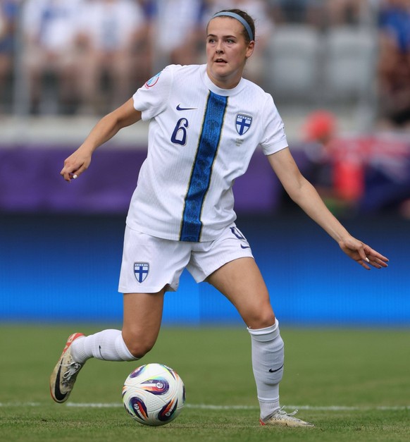 Olga Ahtinen of Finland Iceland Women v Finland Women, UEFA European Women s Championship, Football, Arena Thun, Thun, Switzerland - 02 Jul 2025Thun Arena Thun Switzerland EDITORIAL USE ONLY No use wi ...