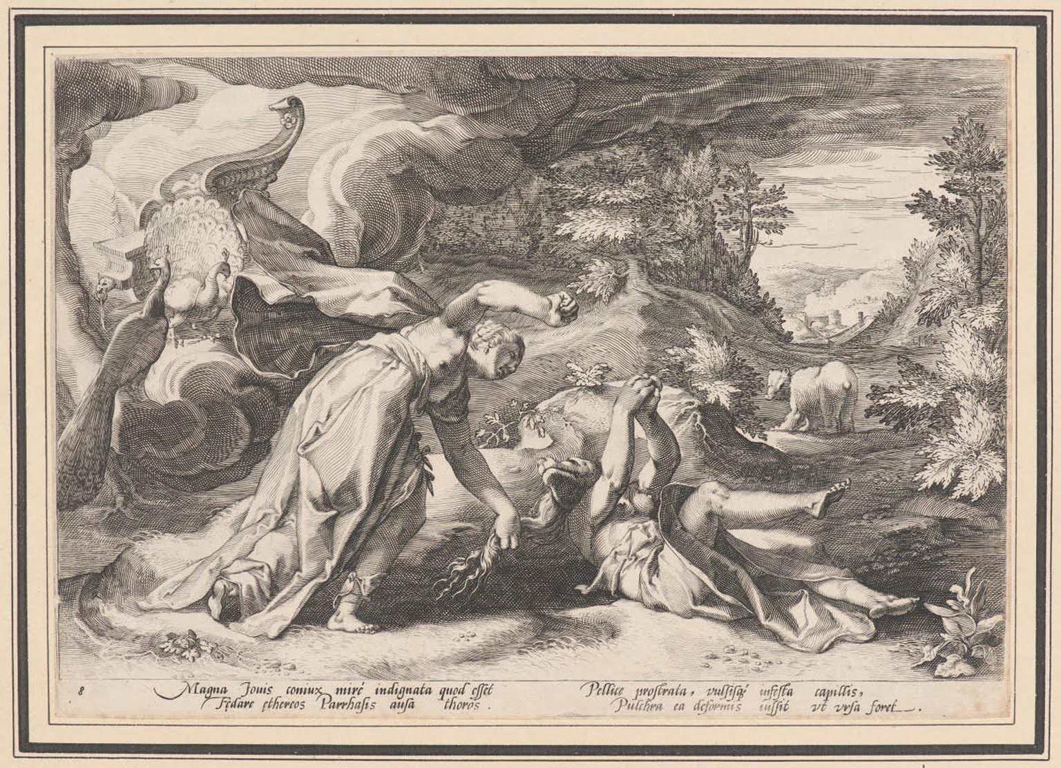 Nach Hendrick Goltzius: «Juno verwandelt Kallisto in eine Bärin» (ca. 1590).