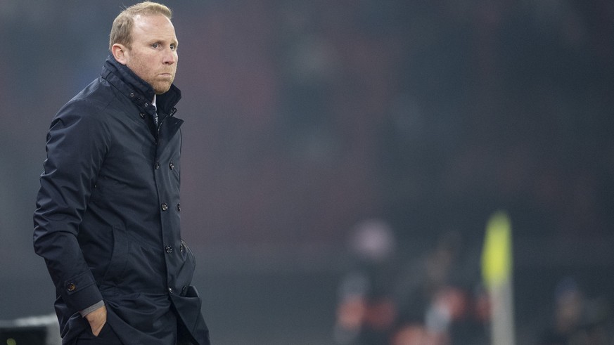 Zurich&#039;s head coach Ludovic Magnin reacts during the UEFA Europa League group stage soccer match between Switzerland&#039;s FC Zurich and Italian&#039;s SSC Neapel at the Letzigrund stadium in Zu ...