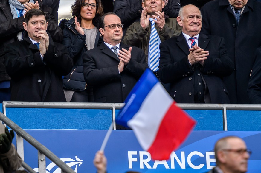 Der französische Staatspräsident François Hollande im Stade de France (06.02.2016).<br data-editable="remove">