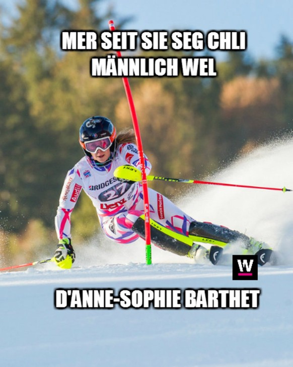 Â«In allen Ehen weiss es der Mann besser, ausser bei Andrew hat das WeibrechtÂ» â wir haben unseren Spass mit Skifahrer-Namen
ich feier euch ð