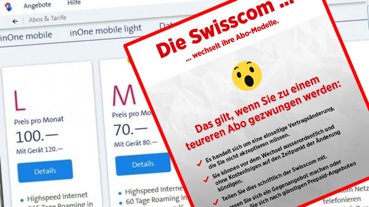 Wer von Swisscom zu einem teureren Abo gedrängt wird, kann den Vertrag einfach kündigen.