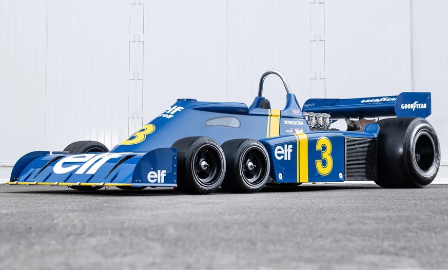 Tyrrell P34 six wheeler Formel 1 1977 auto https://rmsothebys.com/auctions/mc24/lots/r0018-1977-tyrrell-p34/