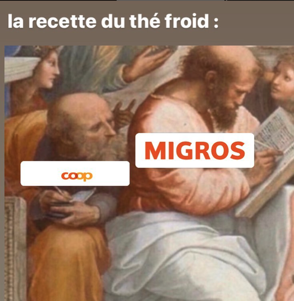 Les mèmes sur le thé froid Migros pullulent sur les réseaux sociaux.