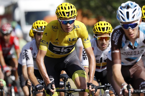 epa06854508 (FILE) Team Sky rider Christopher Froome of Great Britain in action during the 18th stage of the 104th edition of the Tour de France cycling race over 179,5km between Briancon and Izoard,  ...