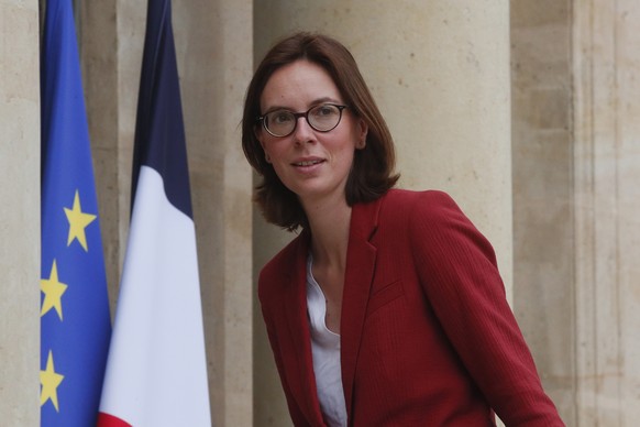 French Minister for Environmental Transition Amelie de Montchalin arrives at the Elysee Palace for the fist cabinet meeting since French President Emmanuel Macron &#039;s reelection, Monday, May 23, 2 ...