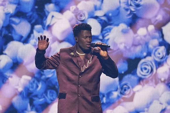 Claude from the Netherlands performs the song &quot;C&#039;est La Vie&quot; during the dress rehearsal for the Grand Final of the 69th Eurovision Song Contest, in Basel, Switzerland, Friday, May 16 20 ...