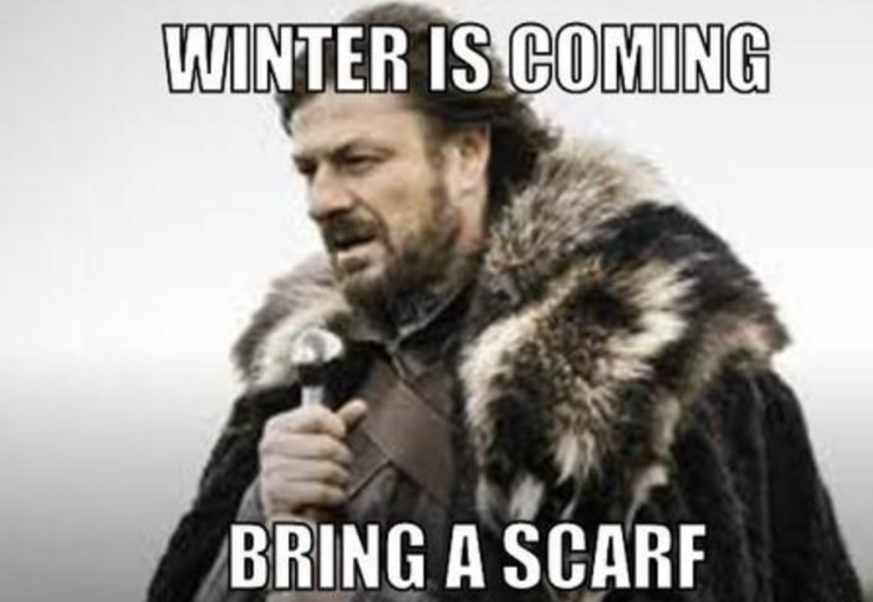 winter is coming scarf meme