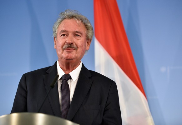 epa07010323 Luxembourg&#039;s Foreign Minister Jean Asselborn gives a joint press conference with German Foreign Minister Heiko Maas (not pictured) following their meeting in Berlin, Germany, 10 Septe ...