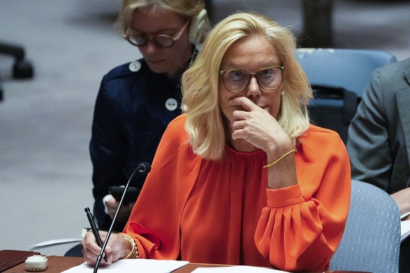 Sigrid Kaag, United Nations senior humanitarian and reconstruction coordinator for Gaza, attends a Security Council meeting at the United Nations headquarters, Tuesday, July 2, 2024. (AP Photo/Julia N ...