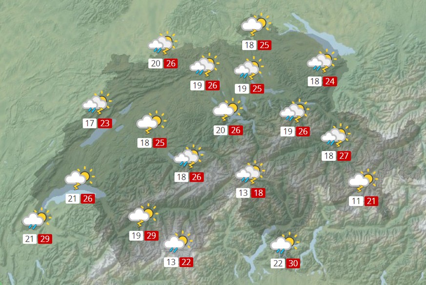 Wetter Karte 1. August 2024