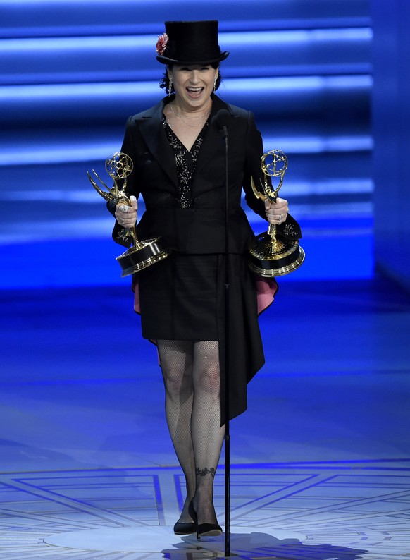 Amy Sherman-Palladino accepts the award for outstanding directing for a comedy series for &quot;The Marvelous Mrs. Maisel&quot; at the 70th Primetime Emmy Awards on Monday, Sept. 17, 2018, at the Micr ...
