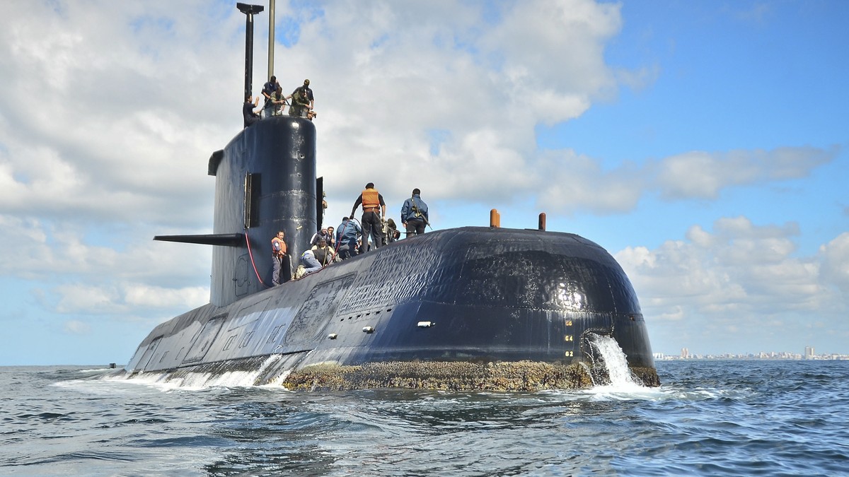This undated photo provided by the Argentina Navy shows an ARA San Juan, a German-built diesel-electric vessel, near Buenos Aires, Argentina. Argentina's Navy said Friday, Nov. 17, 2017, it has l ...