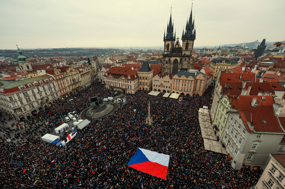 Demonstration in Prag.