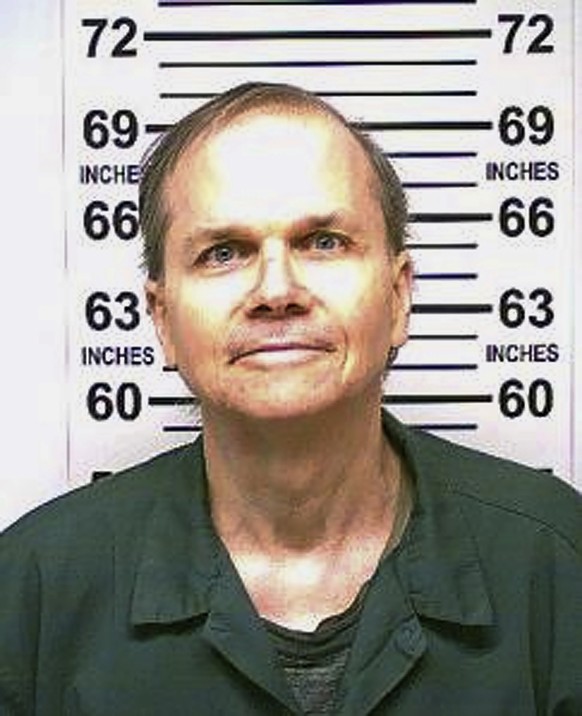 FILE - This Jan. 31, 2018 photo, provided by the New York State Department of Corrections, shows Mark David Chapman, the man who shot and killed John Lennon outside his Manhattan apartment building in ...