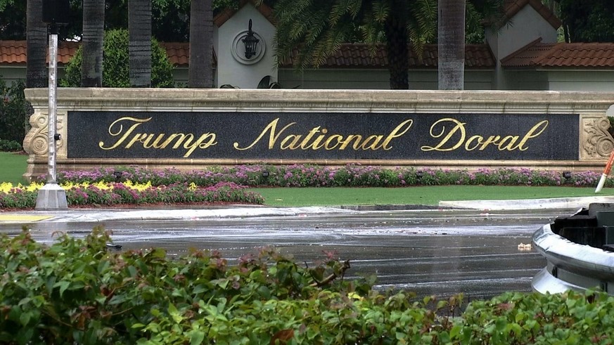 FILE - This June 2, 2017, file image made from video shows the Trump National Doral in Doral, Fla. President Donald Trump said on Twitter on Saturday, Oct. 19, 2019, he is reversing his plan to hold t ...