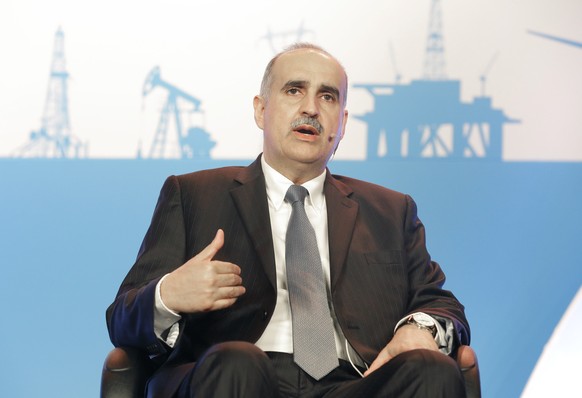 Chairman and managing director of Kuwait Petroleum Corp. Nizar Al-Adsani speaks at the IHS CERAWeek energy conference Tuesday, March 4, 2014, in Houston. (AP Photo/Pat Sullivan)