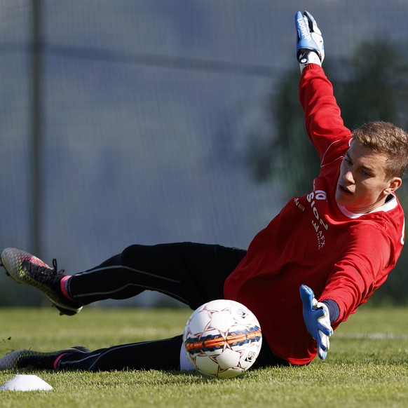 27.06.2016; Crans-Montana; Fussball Super League - Trainingslager FC Sion: Torhueter Anton Mitryushkin (Sion) waehrend dem Training. (Christian Pfander/freshfocus)