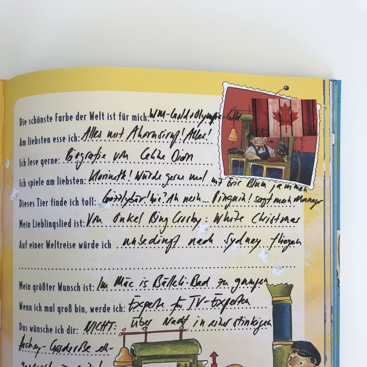 Freundschaftsbuch Nico Hischier