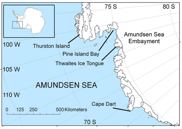 Amundsensee, Gletscher Thwaites