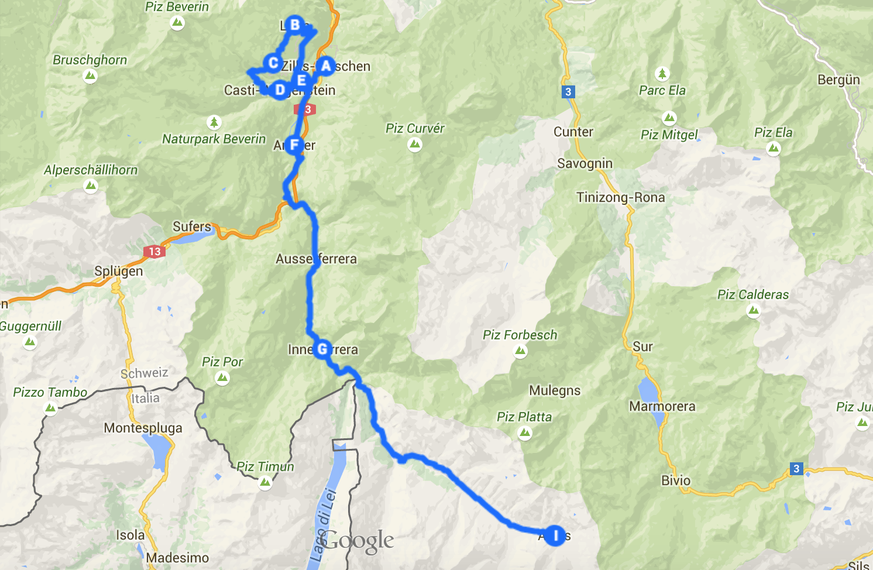 Die neunte Etappe von Zillis-Reischen nach Avers. Hier geht es zum Livetracking!