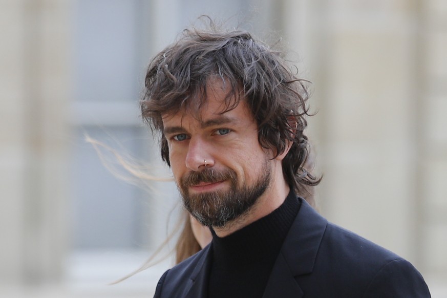 Twitter CEO Jack Dorsey arrives at the Elysee Palace to meet French President Emmanuel Macron Friday, June 7, 2019 in Paris. (AP Photo/Francois Mori)