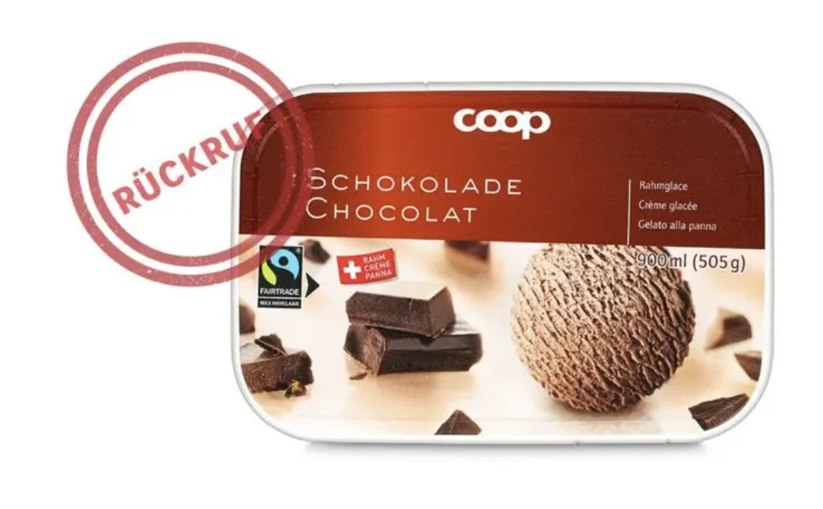 Coop ruft Rahmglace Schokolade zurück.