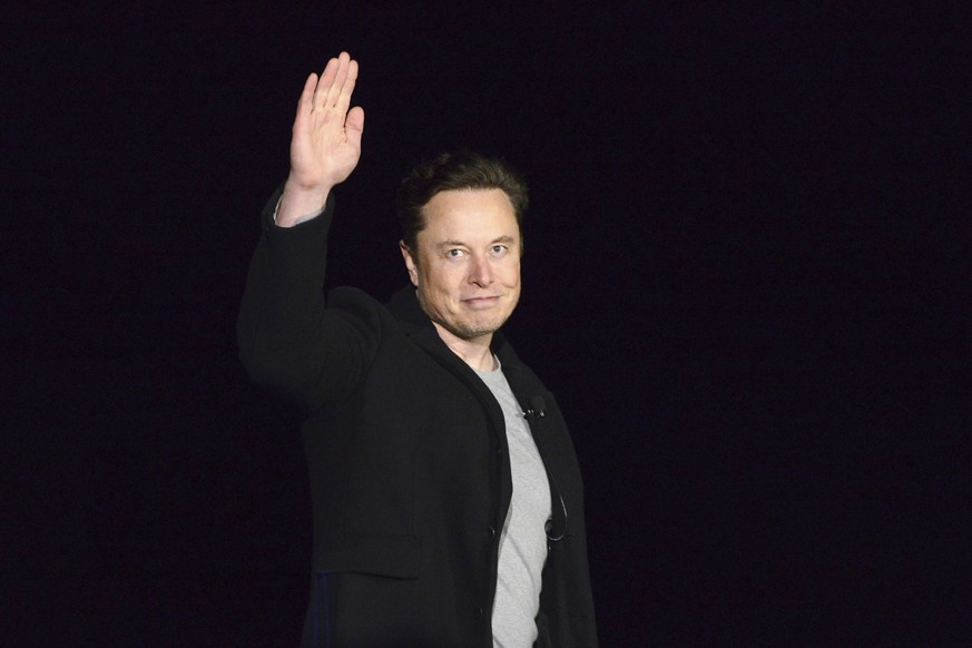 FILE - SpaceX&#039;s Elon Musk waves while providing an update on Starship, on Feb. 10, 2022, near Brownsville, Texas. Musk&#039;s Twitter has dissolved its Trust and Safety Council, the advisory grou ...