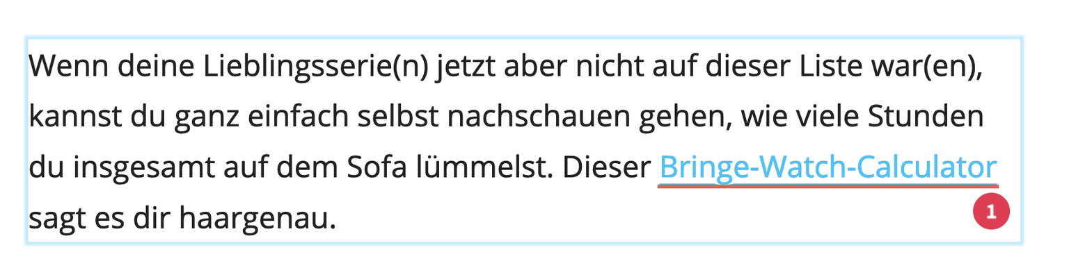 Korrektorat Fehler