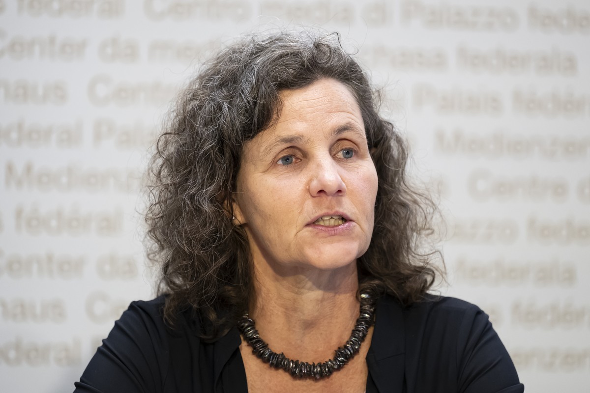 Barbara Schaffner, Nationalraetin GLP/ZH, spricht waehrend einer Medienkonferenz des Referendumskomitees gegen den "masslosen Autobahn-Ausbau" im Hinblick auf Abstimmung vom 24. November, am ...