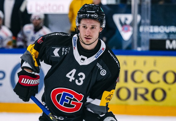Jakob Lilja (HCFG), patine lors du match du championnat suisse de hockey sur glace de National League entre le HC Fribourg Gotteron et le EHC Kloten, ce jeudi 31 octobre 2024 a la BCF Arena a Fribourg ...