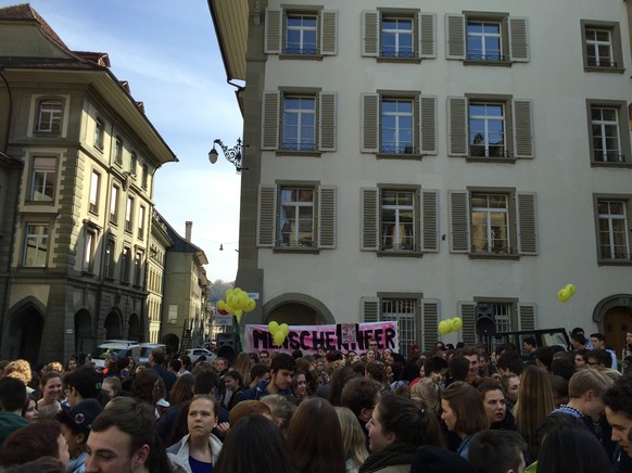 Ein Bild eines watson-Lesers von der Demonstration in Bern.