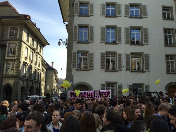 Ein Bild eines watson-Lesers von der Demonstration in Bern.