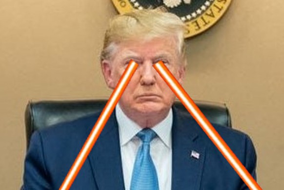 Trumps Laser-Blick bringt jeden Terroristen zu Fall.