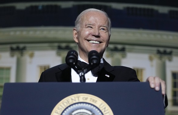 President Joe Biden speaks during the White House Correspondents&#039; Association dinner at the Washington Hilton in Washington, Saturday, April 29, 2023. (AP Photo/Carolyn Kaster)
Joe Biden