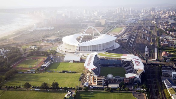 Bildnummer: 05436633 Datum: 31.01.2010 Copyright: imago/PR
Luftaufnahme Moses Mabhida Stadium in Durban, Austragungsort der WM 2010 in Südafrika; Vdig, quer, Stadion, Fußballstadion, außen, Außenansic ...